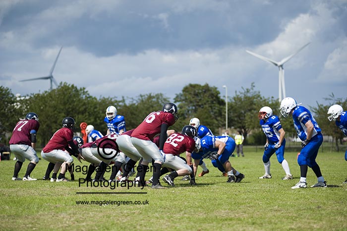 Dundee Hurricanes American Football Team in Action