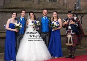 Bride in her Dress - Harrop Wedding - Dundee- August 2014