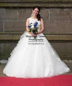 Bride in her Dress - Harrop Wedding - Dundee- August 2014